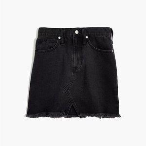 Madewell Rigid Black Denim A-Line Mini Skirt - Size 31